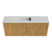 Mondiaz JOYA-DLUX 100cm toiletmeubel - kleur Oak - Wastafel FAYE positie Midden 1 kraangat kleur Opalo. SW1422134