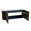 Mondiaz JOYA-DLUX 101.6cm toiletmeubel - ronding links kleur Shadow - Wastafel FAYE positie Rechts 1 kraangat kleur Opalo. SW1422939