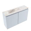 MONDIAZ TURE-DLUX Meuble de toilette 80 cm Clay. EDEN lavabo Frappe position gauche. Avec 1 trou de robinet. SW1102732