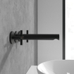 Villeroy & Boch Loop & Friends Robinet de lavabo à trois trous - noir mat SW974343
