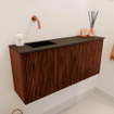 Mondiaz JOYA 90cm toiletmeubel - kleur Ruby - Wastafel FAYE positie Links Zonder kraangat kleur Urban. SW1421809