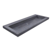Wiesbaden Raw wastafel enkel met 2 kraangaten 100x46x5 cm hardsteen gezoet SW106384