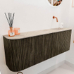 Mondiaz JOYA-DLUX 111.6cm toiletmeubel - ronding links kleur Shadow - Wastafel FAYE positie Rechts Zonder kraangat kleur Frappe. SW1422709