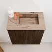 Mondiaz JOYA-DLUX Meuble de salle de bains 40cm - couleur Walnut - Vasque FAYE position Droite 1 trou de robinet couleur Arena SW1424301