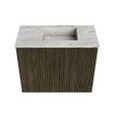Mondiaz JOYA-DLUX 50cm toiletmeubel - kleur Shadow - Wastafel FAYE positie Rechts Zonder kraangat kleur Glace. SW1422744