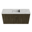 Mondiaz JOYA-DLUX Meuble de salle de bains 80cm - couleur Shadow - Vasque FAYE position Milieu 1 trou de robinet couleur Opalo. SW1422924