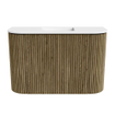 Mondiaz JOYA 63.2cm toiletmeubel - ronding links en rechts kleur Dusk - Wastafel FAYE positie Midden Zonder kraangat kleur Talc. SW1421606