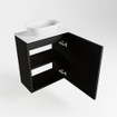 Mondiaz Fowy toiletmeubel 40x50x23cm urban mat 0 kraangaten wasbak: midden 1 deur solid surface met blad MDF kleur wasbak: wit SW760855