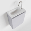 MONDIAZ TURE Kit lave-mains - 40x23x50cm - 1 trou de robinet - 1 porte - cale mat - Lavabo à gauche - Acrylique Blanc SW475092
