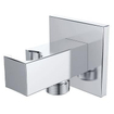 Xellanz Rombo wandaansluitbocht met handdouchehouder vierkant 1/2" chroom SW21235