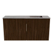 Mondiaz JOYA-DLUX 80cm meuble de salle de bains - couleur Walnut - Vasque FAYE position Droite Sans trou de robinet couleur Oza. SW1424565
