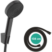 Hansgrohe Pulsify Support pommeau de douche 10.5cm 1 jet avec flexible 125cm Noir mat SW651080