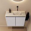 MONDIAZ TURE-DLUX Meuble toilette - 60cm - Cale - EDEN - vasque Ostra - position droite - sans trou de robinet SW1104730
