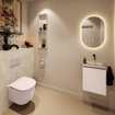 MONDIAZ TURE-DLUX Meuble toilette - 40cm - Rosee - EDEN - vasque Ostra - position droite - sans trou de robinet SW1105022