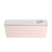 MONDIAZ TURE-DLUX Meuble WC 120 cm Rosee. Lavabo EDEN Opalo position droite. Sans trou de robinet. SW1104495