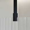 FortiFura Galeria Douche à l'italienne - 100x200cm - Verre nervuré - Bras plafond - Noir mat SW957347