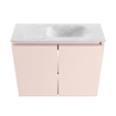 MONDIAZ TURE-DLUX Meuble toilette - 60cm - Rosee - EDEN - vasque Opalo - position droite - 1 trou de robinet SW1104525