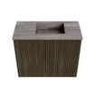 Mondiaz JOYA-DLUX Meuble de toilette 50cm - couleur Shadow - Vasque FAYE position Droite Sans trou de robinet couleur Oza SW1425022