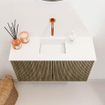 Mondiaz JOYA 70cm toiletmeubel - kleur Dusk - Wastafel FAYE positie Midden Zonder kraangat kleur Talc. SW1421568