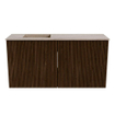 Mondiaz JOYA-DLUX 80cm toiletmeubel - kleur Walnut - Wastafel FAYE positie Links Zonder kraangat kleur Saba. SW1424654