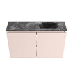 MONDIAZ TURE-DLUX Meuble WC 80 cm Rosee. Lavabo EDEN Lava position à droite. Avec 1 trou de robinet. SW1103967