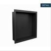 FugaFlow Arcas Inbouwnis badkamer - 30x30x10cm - mat zwart - Black Friday - SW915378