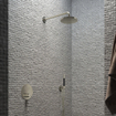 Hotbath Cobber IBS22 Ensemble de douche de tête encastré - bras mural 35 cm - douche de tête ronde 20 cm - douchette barre - nickel brossé SW230008