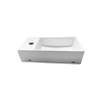Adema Fuente Ensemble lave-mains - 41x22x10cm - céramique - trou de robinet à droite - robinet de lave-mains chrome - bouchon de vidage - siphon réduit - blanc brillant SW1480750