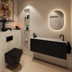 MONDIAZ TURE-DLUX Meuble toilette - 120cm - Urban - EDEN - vasque Opalo - position droite - 1 trou de robinet SW1104166