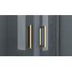FugaFlow Efficiente Vetro Cabine de Douche - 90x90 cm - quart de cercle - or mat SW1470178