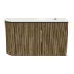 Mondiaz JOYA 71.6cm toiletmeubel - ronding links kleur Dusk - Wastafel FAYE positie Rechts Zonder kraangat kleur Talc. SW1421620