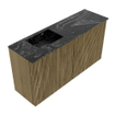 Mondiaz JOYA-DLUX 80cm toiletmeubel - kleur Dusk - Wastafel FAYE positie Links Zonder kraangat kleur Lava. SW1423216
