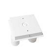 QAZQA Ducha plafonnier de salle de bains - 17x17cm - 2 spots - IP44 - carré - blanc mat SW1187232