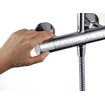 Hansgrohe Vernis Blend showerpipe met thermostaat ecosmart mat zwart TWEEDEKANS OUT11706