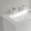 Villeroy & Boch Finion lavabo à poser sur meuble - avec 2 trous de robinet 100x50cm - ceramic+ sans trop-plein blanc SW106524
