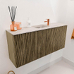 Mondiaz JOYA-DLUX 90cm meuble de salle de bains - couleur Dusk - Vasque FAYE position Milieu 1 trou de robinet couleur Nata. SW1425904