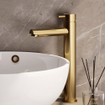 Brauer Gold - Édition Ensemble de robinet mélangeur à poser - haut - modèle b - PVD - or brossé SW547728