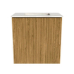 Mondiaz JOYA-DLUX 40cm toiletmeubel - kleur Oak - Wastafel FAYE positie Midden Zonder kraangat kleur Ostra. SW1422184