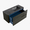 Mondiaz CIRO-DLUX Badkamermeubelset - 110x45x50cm - Solid surface wastafel Lava - 1 wasbak Rechts - 1 kraangat - 2 lades - Shadow SW1532267