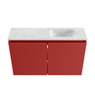 MONDIAZ TURE-DLUX meuble de toilette 80 cm Fire. EDEN lavabo Opalo position droite. Avec 1 trou de robinet. SW1104310