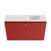 MONDIAZ TURE-DLUX Meuble toilette - 80cm - Fire - EDEN - vasque Opalo - position droite - 1 trou de robinet SW1104310