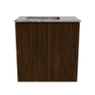 Mondiaz JOYA-DLUX 40cm toiletmeubel - kleur Walnut - Wastafel FAYE positie Links Zonder kraangat kleur Sombra. SW1424689