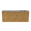 Mondiaz JOYA-DLUX 100cm toiletmeubel - kleur Oak - Wastafel FAYE positie Rechts Zonder kraangat kleur Oza. SW1424100