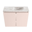 MONDIAZ TURE-DLUX Meuble toilette - 60cm - Rosee - EDEN - vasque Glace - position droite - sans trou de robinet SW1105199