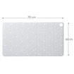 Sealskin Ribb Tapis de bain - 40x70cm - Antidérapant - inclus - crochet noir - Blanc SW1421062
