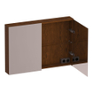 BRAUER Impress armoire de toilette - 100x70x15cm - sans éclairage - 2 portes miroir double face - lamelles chêne marron SW1198978