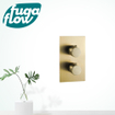 FugaFlow Eccelente Sobrado Badkamer Thermostatische Inbouwkraan - inbouwdeel - geborsteld messing PVD - Black Friday - SW1123326