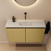 MONDIAZ TURE-DLUX Meuble WC 80cm Oro. Lavabo EDEN Opalo position milieu. Sans trou de robinet. SW1104424