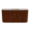 Mondiaz JOYA-DLUX 83.2cm toiletmeubel - ronding links en rechts kleur Ruby - Wastafel FAYE positie Midden 1 kraangat kleur Arena. SW1425315