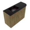 Mondiaz JOYA 61.6cm toiletmeubel - ronding rechts kleur Dusk - Wastafel FAYE positie Links Zonder kraangat kleur Urban. SW1421681